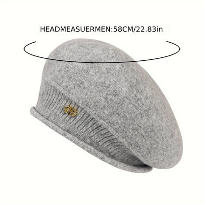 Winter Fashion Elegant Women's Knitted Wool Beret - Warm & Stylish Hat