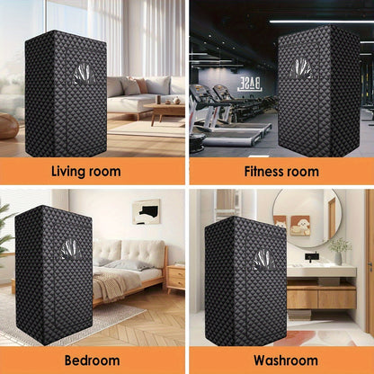 Portable Steam Sauna Box for Home – Full Body Sauna Spa for One Person with 3L 1200W Steam Generator, Remote Control, Foldable Chair, Ideal for Gym, Yoga, Pilates