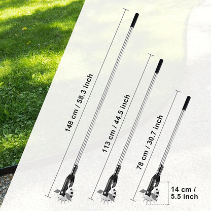 Sharp & Durable 3 Stage Manual Lawn Edger – 58.3 Inch Stainless Steel Handle with Comfort Grip