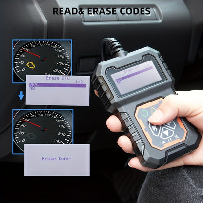 Car Code Reader – OBD2 Diagnostic Scanner for Check Engine Light and Fault Codes – EOBD CAN Protocols Tool for 12V OBDII Cars ( Since 1996 )