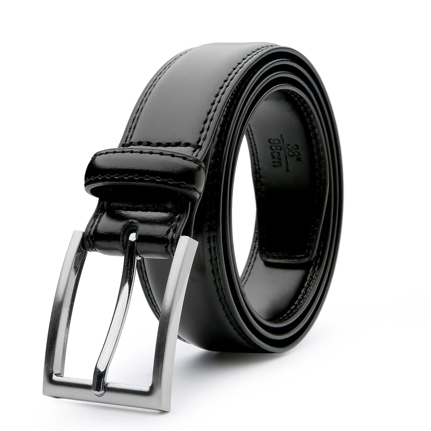Men's Genuine Leather Cowhide Belt – Fashionable & Classic Casual Belt with Single Prong Buckle for Jeans, Work & Business, Perfect Gift for Dad & Husband