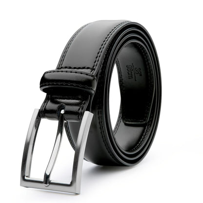 Men's Genuine Leather Cowhide Belt – Fashionable & Classic Casual Belt with Single Prong Buckle for Jeans, Work & Business, Perfect Gift for Dad & Husband