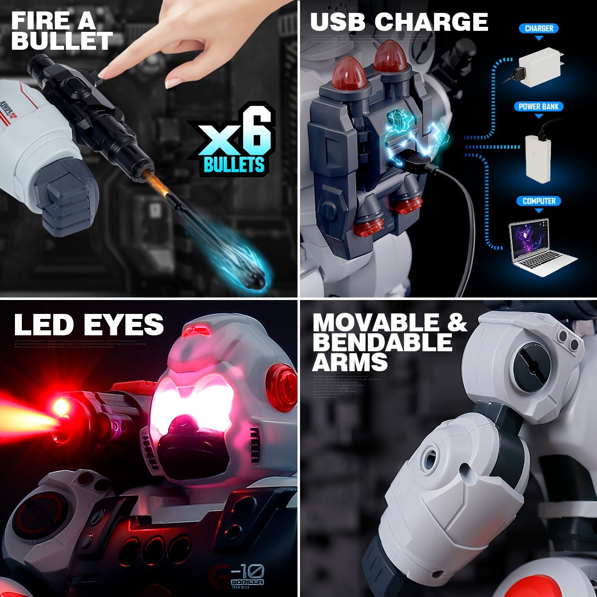 Remote Control Spray Robot - Gesture Sensing and Programming Function, Perfect Christmas and Halloween Holiday Gift