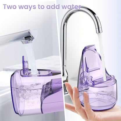 Professional Cordless Water Flosser - 350ml Tank, 8 Tips, 5 Modes, USB Rechargeable, Waterproof and Portable Oral Irrigator for Teeth Cleaning and Plaque Removal