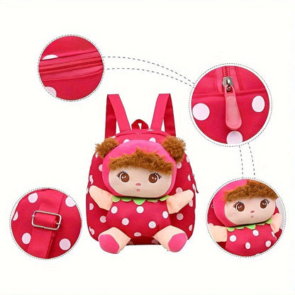 Cute Cartoon Canvas Backpack for Children Ages 3-6 - Kids School Bag, Kindergarten Backpack