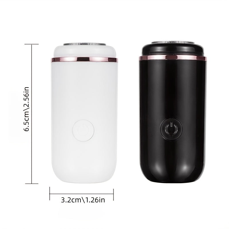 Compact USB-Charged Mini Electric Shaver - One-Touch, Durable Stainless Steel, Floating Head | Long Battery Life, Washable