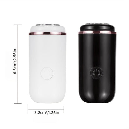 Compact USB-Charged Mini Electric Shaver - One-Touch, Durable Stainless Steel, Floating Head | Long Battery Life, Washable