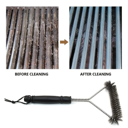 Extra-Long Handle Y-Design Grill Cleaner Brush – Durable Stainless Steel Bristles for Non-Stick BBQ Cleaning – Ideal Outdoor Grills Accessory, Perfect for School Supplies and Back to School (1pc)