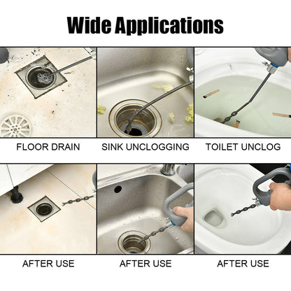 Toilet Sink Drain Unblocker – Handheld Extendable Sewer Pipe Plunger for Bathroom & Kitchen Cleaning (5/7/10m)