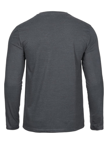 Men's 3-Pack 100% Cotton Long Sleeve T-Shirts - Casual Crew Neck with Paris Applique, Breathable Letter Print Tops for Spring/Fall