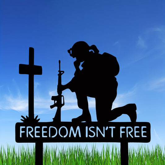Soldiers Garden Ornament – Patriotic Yard Stakes for Fourth of July, Veterans Day, and Independence Day, Outdoor Lawn Decoration