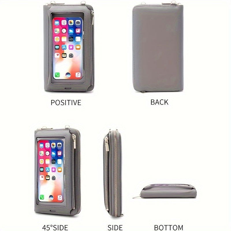 Touch Screen Mobile Phone Bag – Female Crossbody Purse, Anti-Theft Multi-Functional Shoulder Bag, Transparent Mini Bag, Ideal Gift for Christmas, Halloween, Thanksgiving