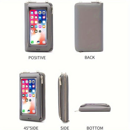 Touch Screen Mobile Phone Bag – Female Crossbody Purse, Anti-Theft Multi-Functional Shoulder Bag, Transparent Mini Bag, Ideal Gift for Christmas, Halloween, Thanksgiving