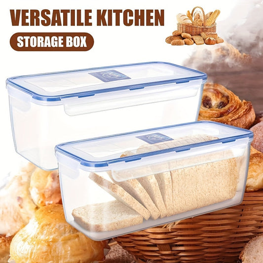 Large Capacity Airtight Food Storage Container – Reusable Flip-Top Bread and Kitchen Organizer Box
