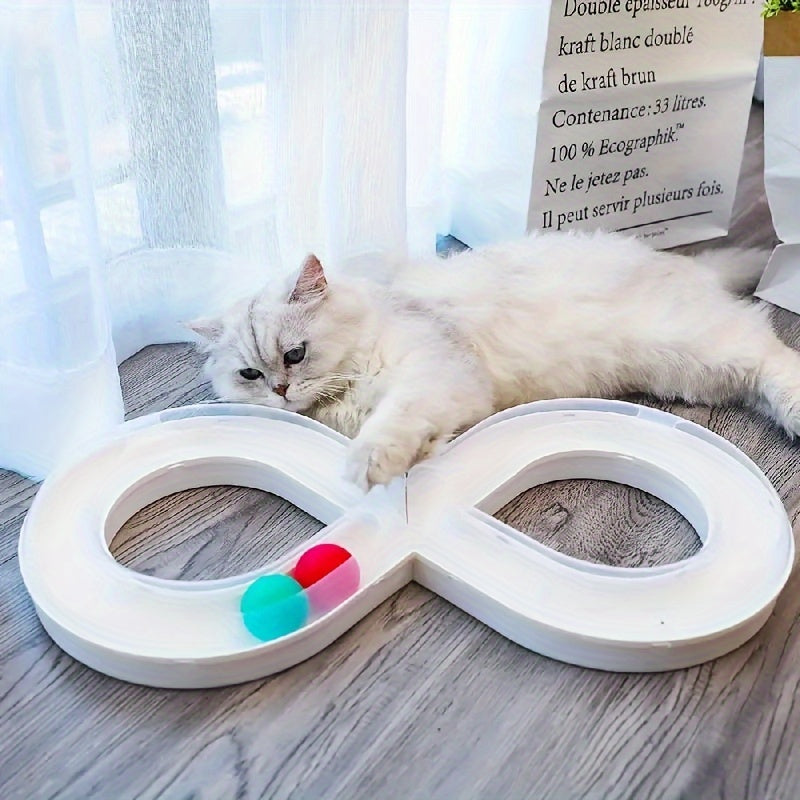 Cat Interactive Turntable Toy - Engaging Track Design for Indoor Play and Kitten Entertainment