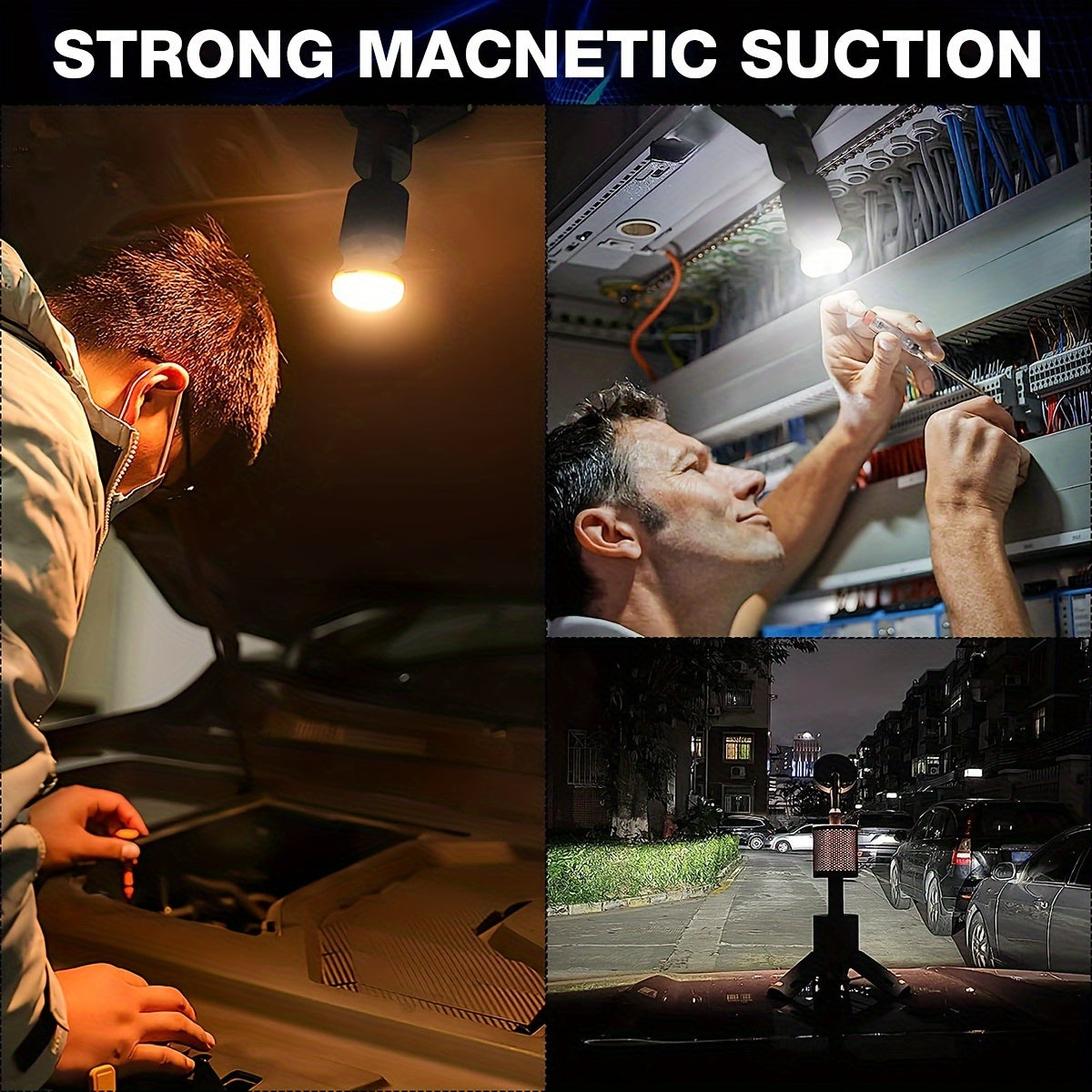 Topsky Multifunction Camping Light - Magnetic and Telescopic Rechargeable Lantern - Portable Outdoor Light for Adventure, Hiking, Emergency - Camping Essentials