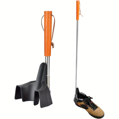 Easy-Reach 31" Stainless Steel Shoe Horn – No Bending Required, Ideal for Sneakers & Boots, Perfect for Seniors