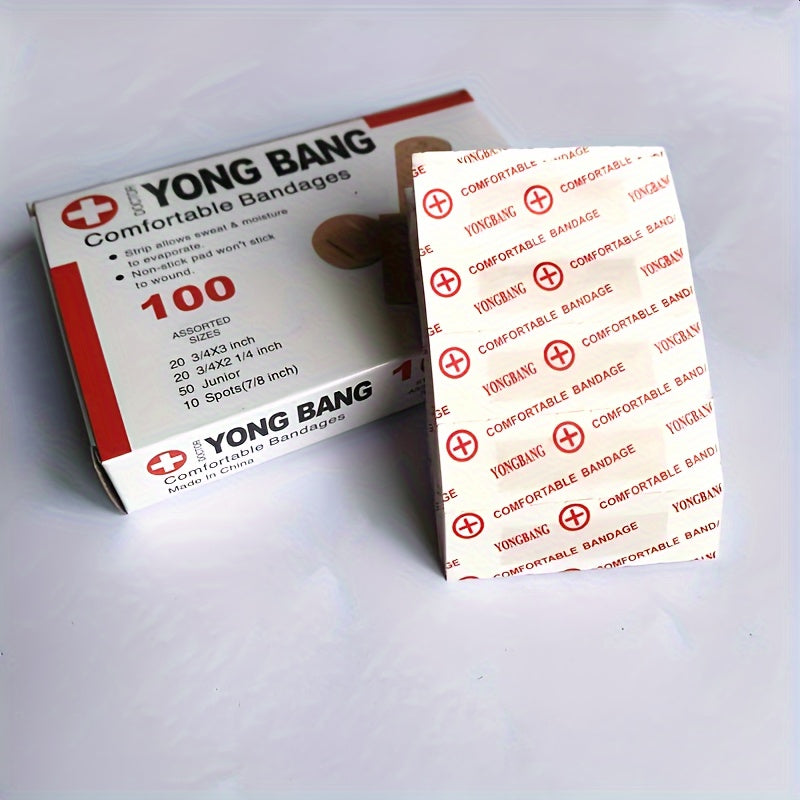 100pcs Medical Wound Adhesive Patches – Bandages, Breathable Nose Bridge Patch, Acne Patch, Circular Pre-Vaccine Patch, Wound Patch