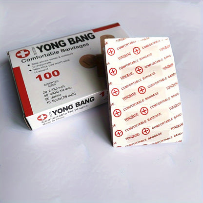 100pcs Medical Wound Adhesive Patches – Bandages, Breathable Nose Bridge Patch, Acne Patch, Circular Pre-Vaccine Patch, Wound Patch