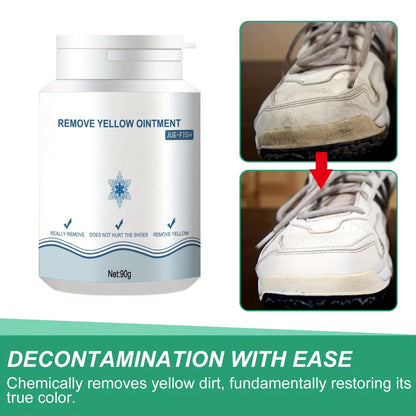 No Rinse Shoe Cleaner Gel – Removes Stains and Yellowing, Safe for Canvas, Sports and White Shoes – Portable and Easy to Use