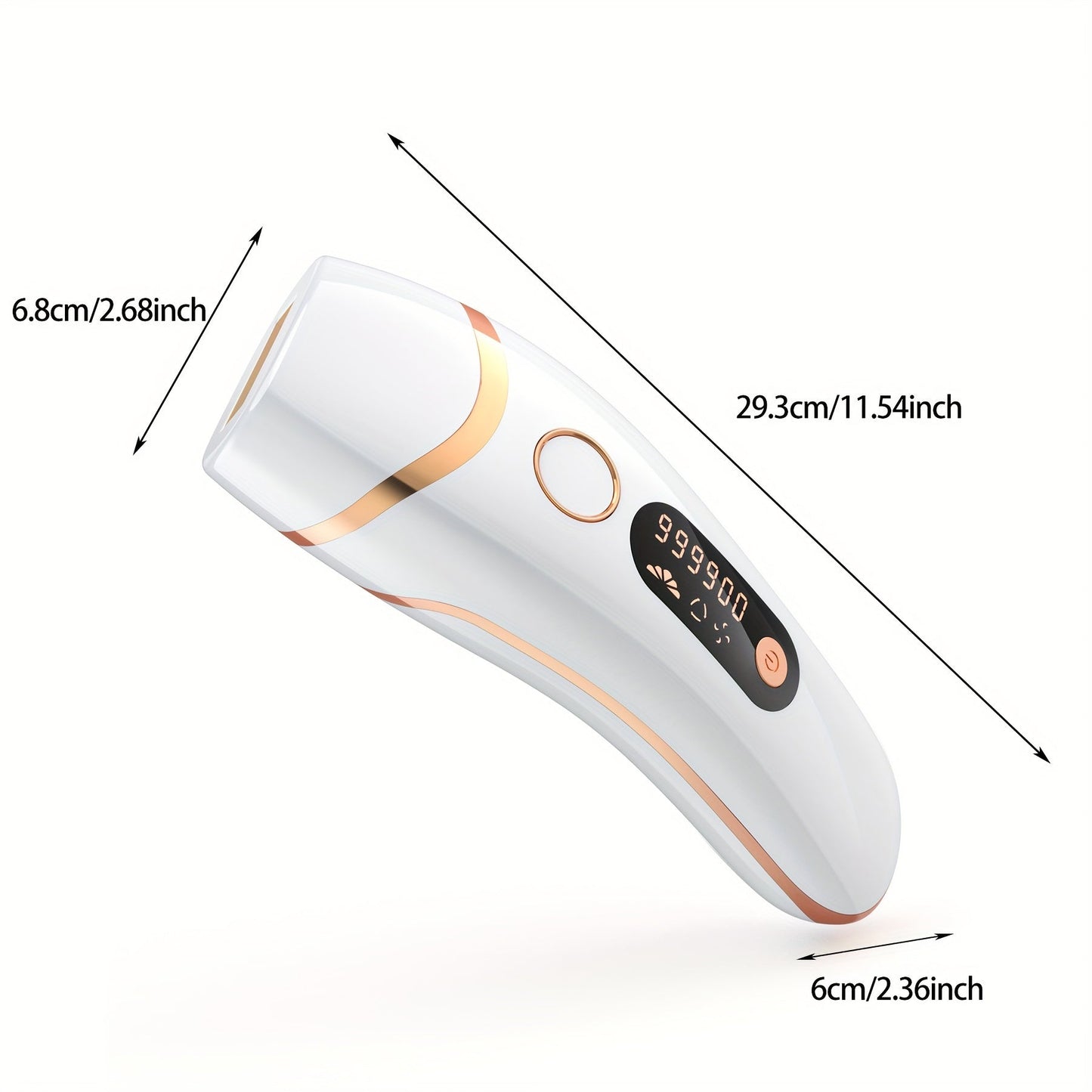LYSMOSKI IPL Hair Removal Device - 3 Functions (HR/SC/RA), 9 Levels, 999,900 Flashes, Automatic and Manual Modes, For Face, Body, Bikini, Underarm