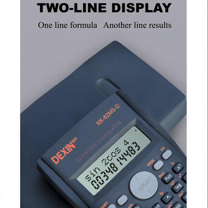 DEXIN KK-82MS-D Multifunctional Scientific Calculator - 240 Functions, Double-Line Display - Ideal for Student Exams - Economic Pack at Factory Price