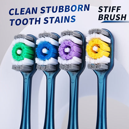 6pcs Adult Toothbrush Set – Hard Bristle, Lightweight & Travel-Friendly
