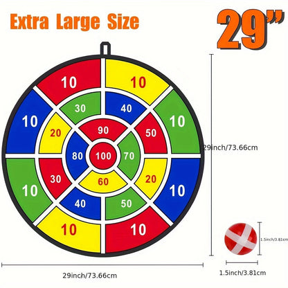 29" Large Dart Board with Sticky Balls - Indoor & Outdoor Fun Party Game Toys, Perfect Birthday Gift for Boys & Girls