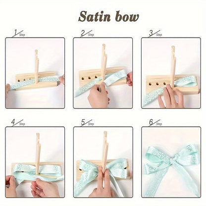 Wooden Bow Making Tool – Festival Wreath Maker for Crafting Decorative Bows