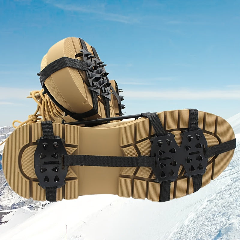 24 Tooth Anti-Slip Crampons - Shoe Covers for Ice and Snow, Ideal for Hiking, Climbing, Walking, Running and  Hunting