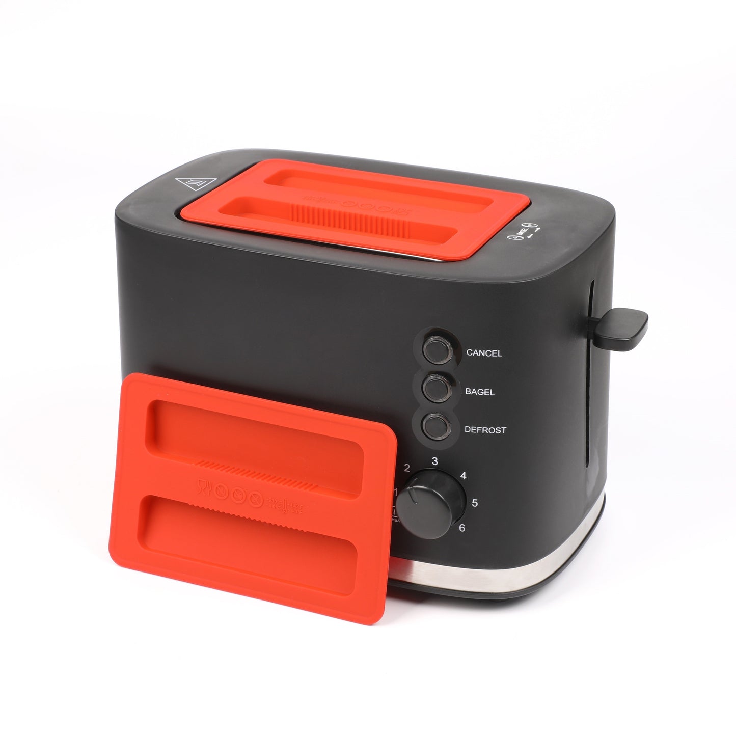 Red Dustproof Cover for 2 Slice Toaster - BPA-Free Silicone Protection from Dust, Dirt, Pet Hair, and Spills - Toaster Top Lid