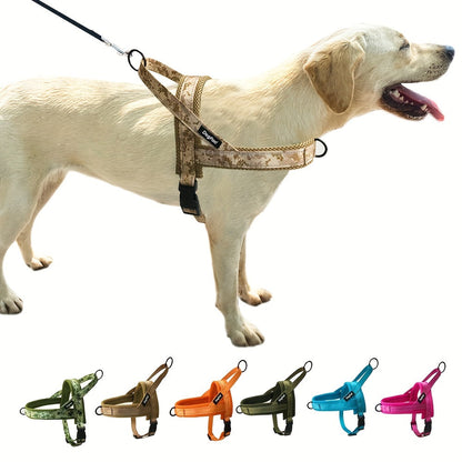 Adjustable Reflective No-Pull Dog Harness Vest – Escape Proof, Comfortable Fit for Small, Medium, Large Dogs, Ideal for Walking, Hiking, Running – King's Day Gift Idea