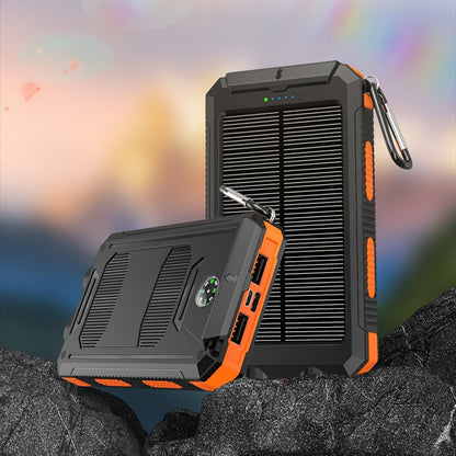 10,000mAh Portable Solar Power Bank – Dual USB Output with LED Light