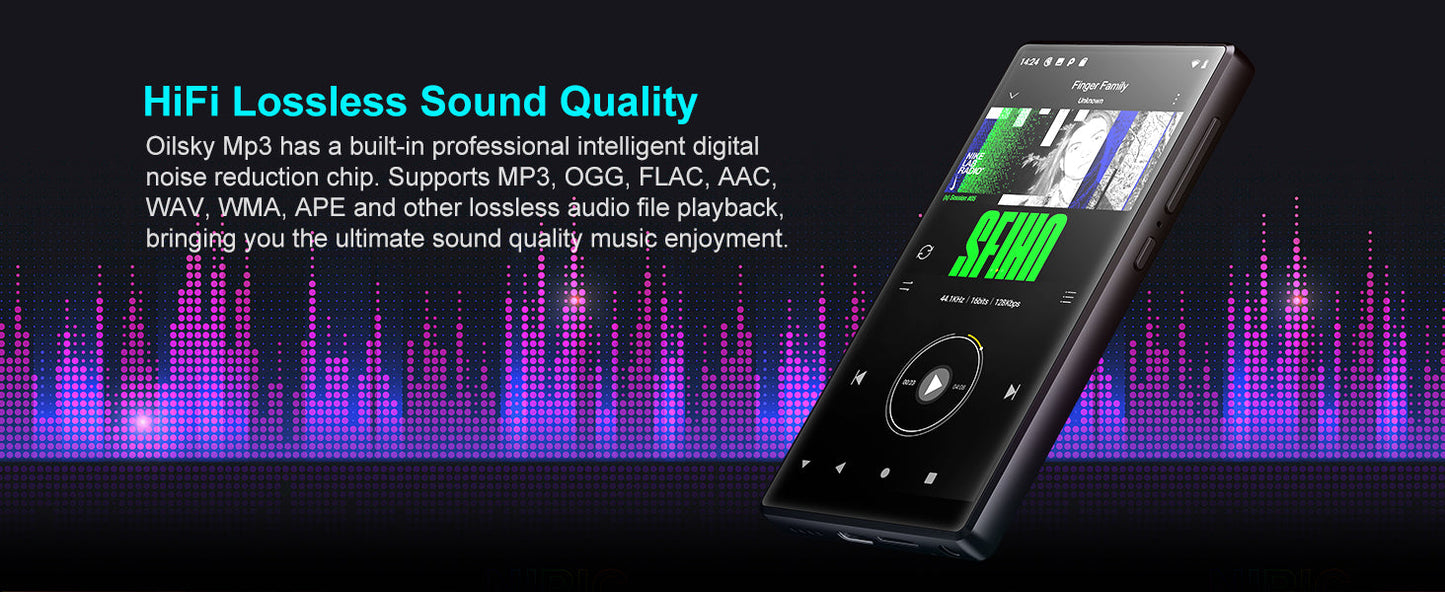 Oilsky M501 MP3 Player - 80GB, Bluetooth & WiFi, Android 9.0, 1080P MP4, Expandable up to 512GB