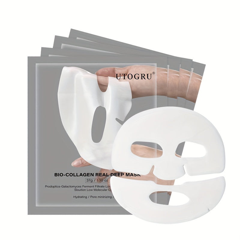 Hydrating Collagen Face Mask - Deep Collagen Lifting Overnight Mask for Lifting, Firming, and Moisturizing | Mild and Non-Irritating | 4PCS/Box
