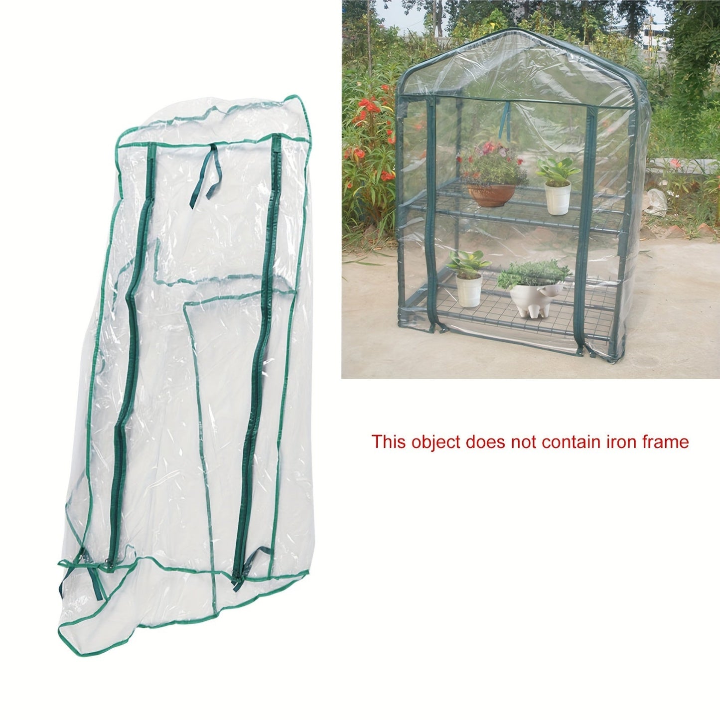 Mini Portable Greenhouse – PVC Garden Greenhouse for Outdoor Flower Plants, Warm Greenhouse ( Iron Stand Not Included )