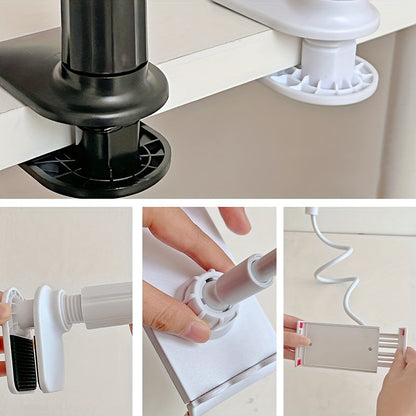 360° Rotating Tablet and Phone Holder - Spiral Base Lazy Stand for Bedside and Mobile Use
