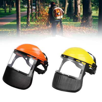 Ultimate Gardening Face Shield Helmet – Adjustable Metal & Plastic Visor, Face Guard Protection, Safety Headgear for Trimming, Weeding, Woodworking & Forestry Tasks