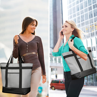 Insulated Reusable Tote Bag – For Grocery Shopping, Food Delivery, and Travel – Keeps Food Cold, Ideal for Doordash/Grubhub, Cooler Bag for Beach/Picnic