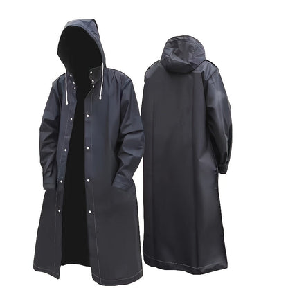Waterproof Outdoor Explorer Raincoat – Thickened, Hooded, Breathable for Men and Women – Ideal for Cycling, Hiking, Fishing, and Mountaineering with Adjustable Cuffs and Hem