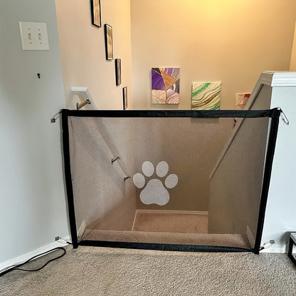 Ultimate Pet Safety Gate – Adjustable, Childproof Mesh Fence for Small Dogs – Quick-Fold, Portable, Easy-Install for Hallways, Doorways, Staircases – Durable Pet-Proof Home Protection