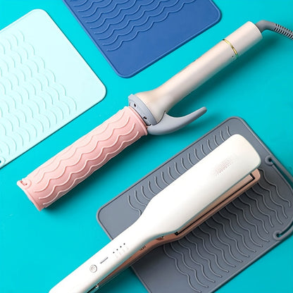 Premium Heat Resistant Silicone Styling Mat - Safeguards Surfaces, Prevents Damage, Organizes Hair Tools | Ideal for Hair Straighteners, Flat Irons, Curling Irons