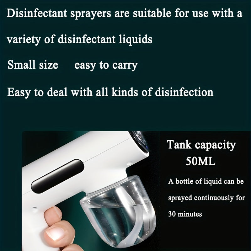 Multi-Functional Portable Rechargeable Disinfection Sprayer - Effective Germ Killer for Cars, Travel, Bedrooms, and Clothing - Long Battery Life