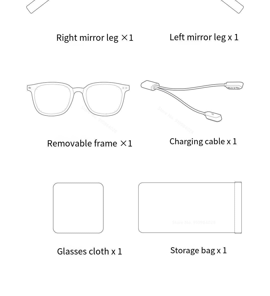 Xiaomi Mijia Smart Audio Glasses Lite Joyful Edition — Bluetooth 5.2 Headset with Noise Reduction, Ultra-Long Standby & Detachable Design