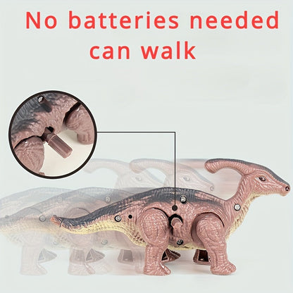 4 Pack Battery-Free Walking Dinosaur Toy Set - Triceratops, Stegosaurus, Brachiosaurus, Tyrannosaurus Rex - Suitable for Ages 3-6