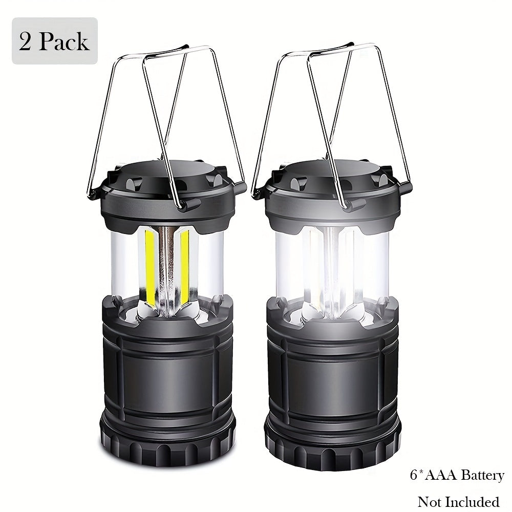 Buy 1 Get 1 Free – 2-Pack Ultra-Bright LED Camping Lanterns – Portable, Collapsible, Water-Resistant, Energy-Efficient Emergency Flashlights, Long-Lasting Battery Life ( AAA Batteries Not Included )