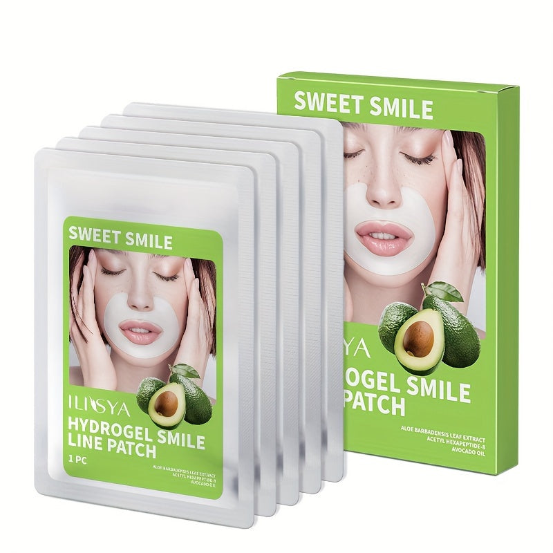 ILISYA Smile Line Patch - Aloe Vera and Niacinamide Gel Mask for Nourishing, Moisturizing, and Firming Facial Skin