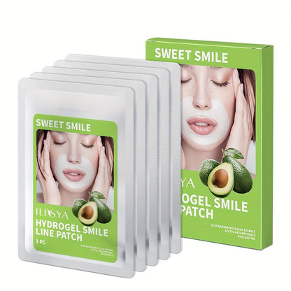ILISYA Smile Line Patch - Aloe Vera and Niacinamide Gel Mask for Nourishing, Moisturizing, and Firming Facial Skin