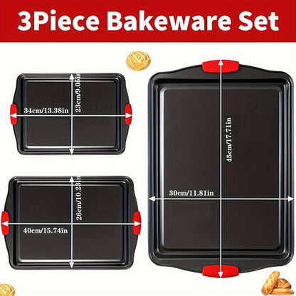 Premium Carbon Steel Baking Sheet Set – Non-Stick Cookie Sheet & Grilling Tray, Oven Accessories for Baking and Cooking (1pc/1 set)