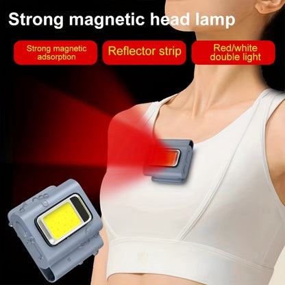 1pc/3pcs Clip-On Running Lights – Rechargeable Night Light with Magnetic Reflective, LED 3 Modes Brightness & Red Strobe – For Runners, Joggers, Camping, Hiking